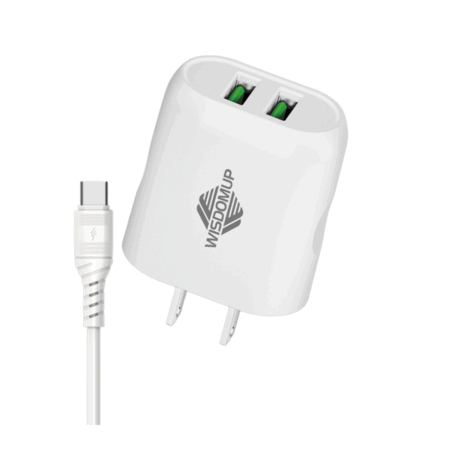 Cargador V8 – Doble Puerto Usb Con Carga Rápida