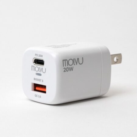 Cargador De Pared Molvu Boost³ – 20 W, Usb A + Usb C