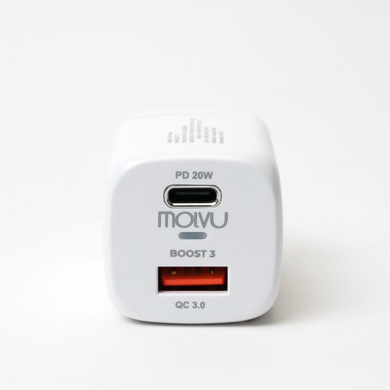 Cargador De Pared Molvu Boost³ – 20 W, Usb A + Usb C - Imagen 3