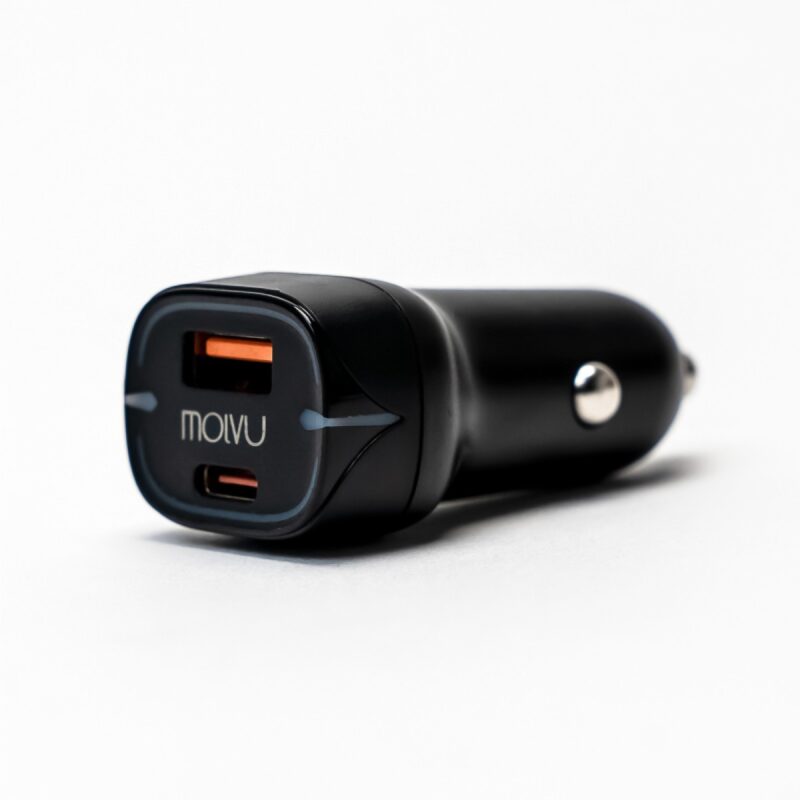 Molvu Boost² – Cargador De Auto Usb-A + Usb-C