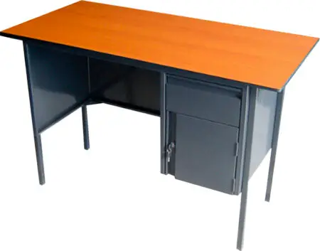 Escritorio De Metal Con Gaveta Y Puerta