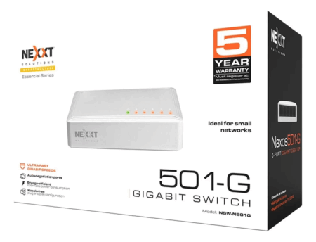 Switch Naxos501-G, 5-PORT 10/100/1000Mbps