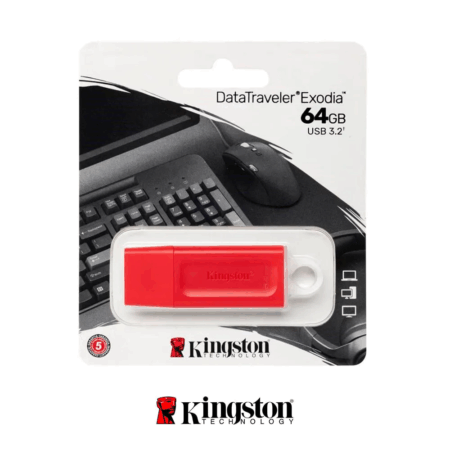 Memoria USB Kingston de 64GB Exodia RED 3.2