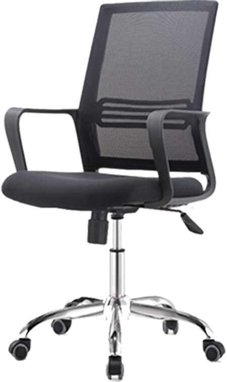 Silla Ergonómica de Oficina con Altura Ajustable, Respaldo Mesh y Patas Metálicas