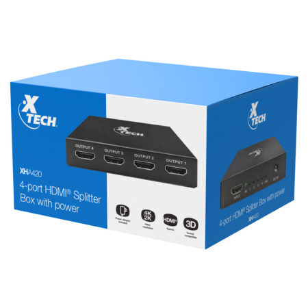 Splitter XHA-420 de 4-PUERTOS HDMI